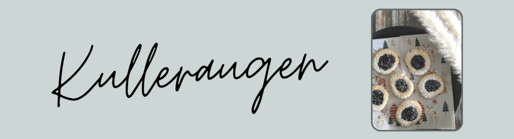 Kulleraugen – als Text und im Foto auf weihnachtlicher Serviette